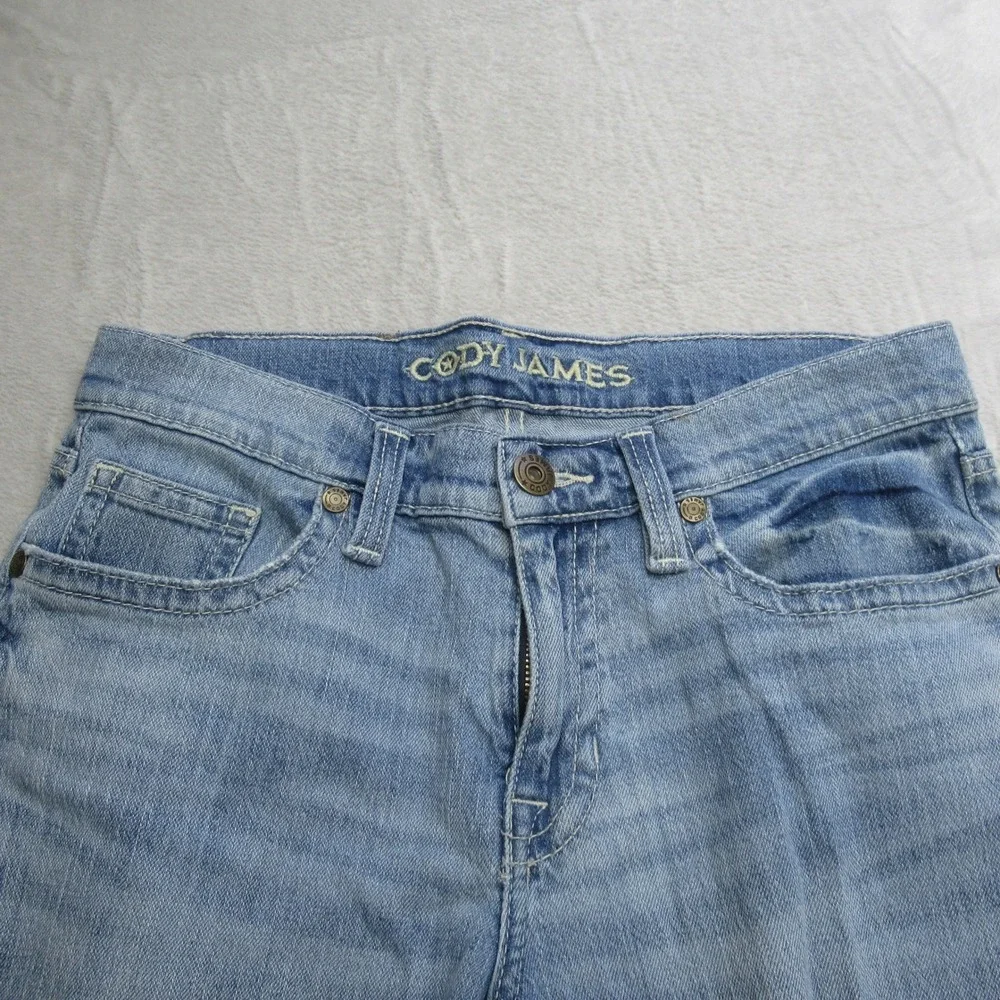 Cody James Jeans Mens 31x31 Light Wash Denim Flared Boot Cut Work Relax Wide Leg - Picture 5 of 15
